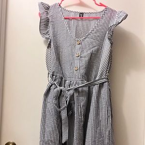 Navy and white striped Dress 👗